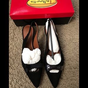 Talbots black opal2 pointed flats size 11